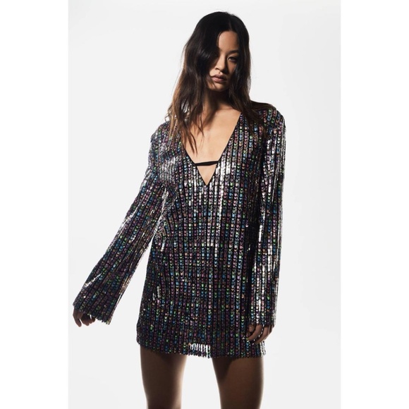 Nasty Gal Sequin Mini Dress NWT - Picture 1 of 7